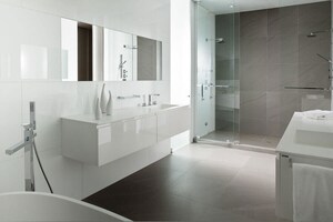Bathroom in 4 BHK Apartment at Kalpataru Oceana, Prabhadevi – for Sale