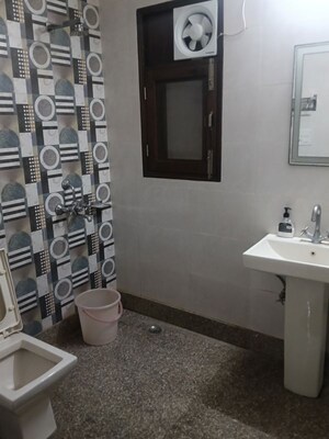 Bathroom in 1 RK Builder Floor at Ansal Jade Villa, Palam Vihar – for Rent