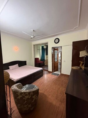 Bedroom in 2 BHK Builder Floor at Kalkaji – for Rent
