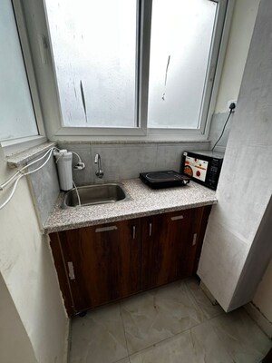 Kitchen in 1 RK Builder Floor at Sushant Lok I – for Rent