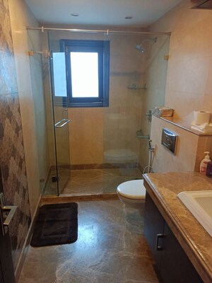 Attached Bathroom in 4 BHK Builder Floor at Gulmohar Park – for Rent