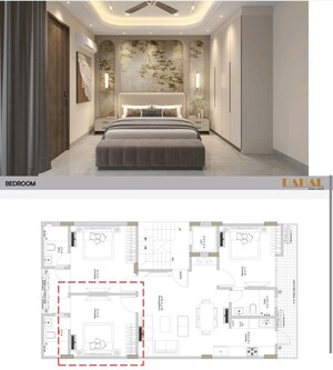 Floor Plan in 3 BHK Builder Floor at Anant Raj Ashok Estate, Sector 63a – for Sale