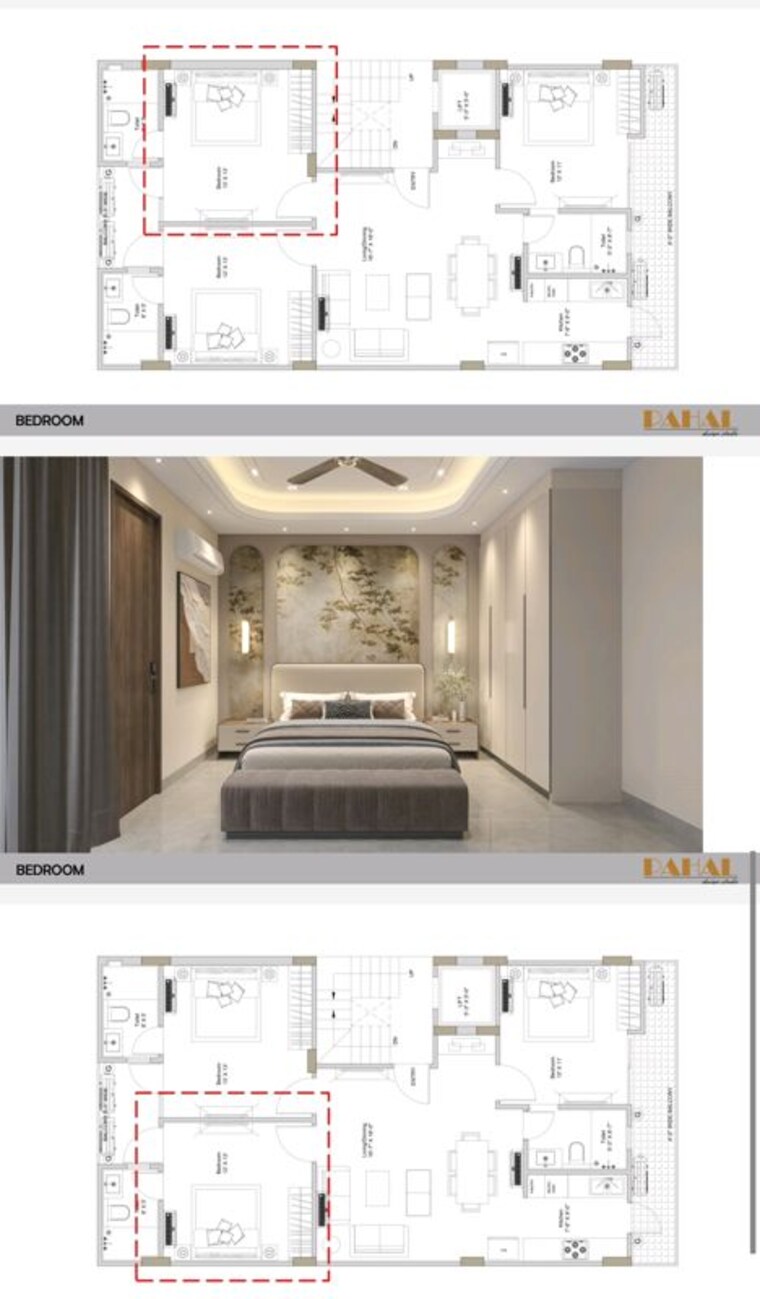 Floor Plan, anant-raj-ashok-estate 3 Bedroom 179 Sq.Yd. Builder Floor In Sector 63a Gurgaon 10412686