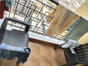 Balcony in 1 BHK Apartment at Samarth Sai Seasons Sahara, Kalyan East – for Rent