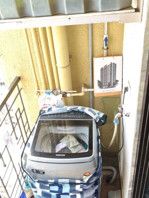 Balcony in 1 BHK Apartment at Samarth Sai Seasons Sahara, Kalyan East – for Rent