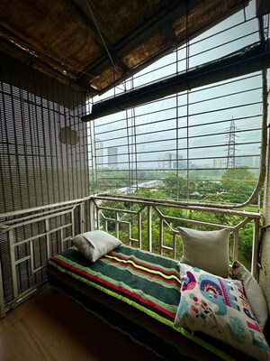 Balcony in 2.5 BHK Apartment at Newa Garden, Airoli Sector 20 – for Rent
