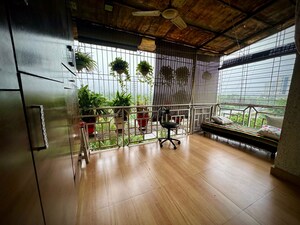 Balcony in 2.5 BHK Apartment at Newa Garden, Airoli Sector 20 – for Rent