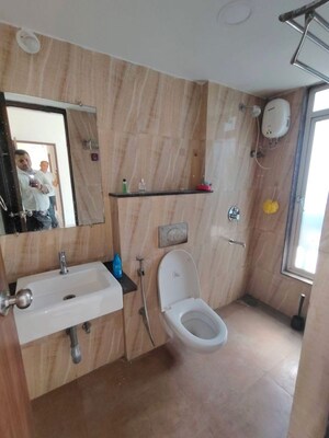 Bathroom in 1.5 BHK Apartment at Piramal Revanta, Mulund West – for Rent