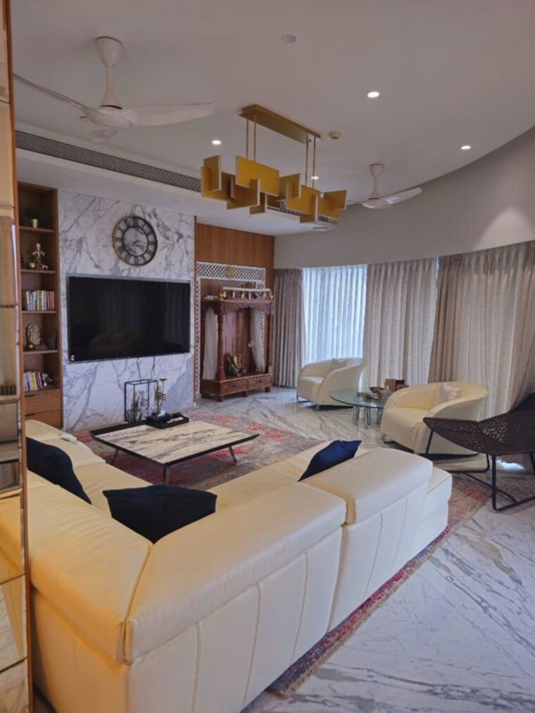 Living Room, lodha-world-view 5 Bedroom 3890 Sq.Ft. Apartment In Worli Mumbai 10412926