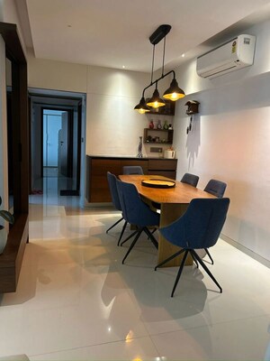 Dining area in 3 BHK Apartment at Godrej Platinum Mumbai, Vikhroli East – for Rent