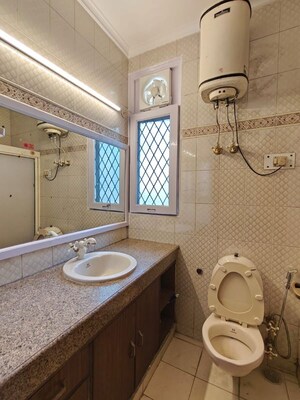 Bathroom in 3 BHK Builder Floor at Sarvodaya Enclave – for Rent