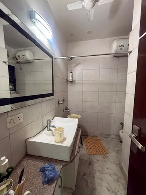 Bathroom in 2 BHK Builder Floor at Kalkaji – for Rent