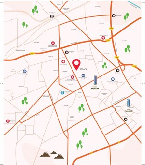 3 BHK Builder Floor – Map Location View at Ganga Kashi Residences, Sector 89 - for Sale