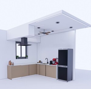 Kitchen in 3 BHK Villa at Karia Konark Nagar Phase 1, Viman Nagar – for Rent