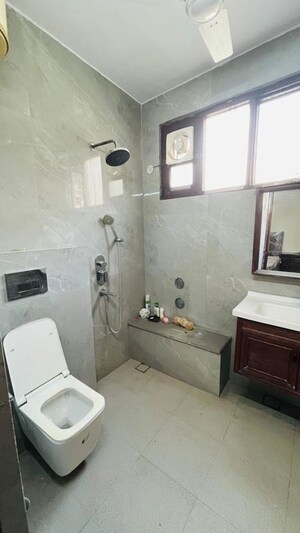 Bathroom in 3 BHK Builder Floor at Kalkaji – for Rent