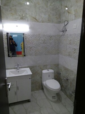 Bathroom in 3 BHK Builder Floor at Divya Angels, Indrapuram – for Rent