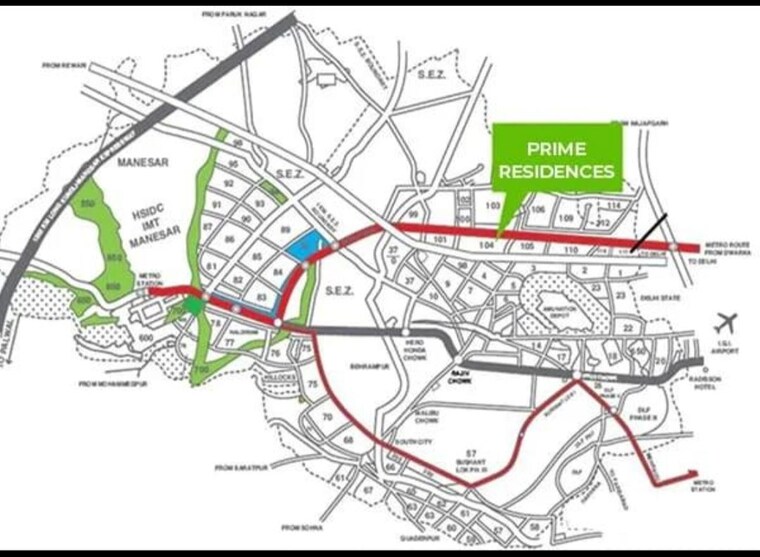 Map Location, countryside-prime-residences 3 Bedroom 179 Sq.Yd. Builder Floor In Sector 65 Gurgaon 10414051