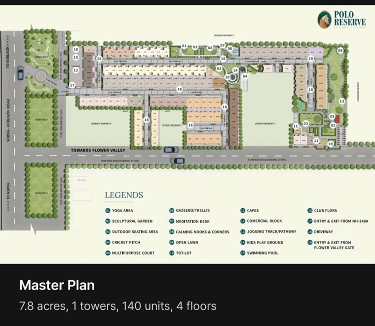 Master Plan, breez-flora-avenue-33 3 Bedroom 179 Sq.Yd. Builder Floor In Sohna Sector 33 Gurgaon 10414138