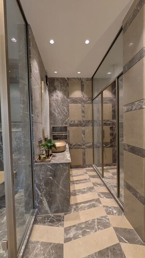 Bathroom in 4 BHK Builder Floor at Defence Colony – for Rent