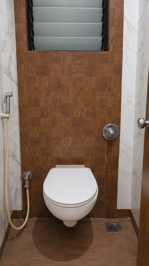 Bathroom in 1 BHK Apartment at Tharwani Vedant Millenia, Titwala – for Rent