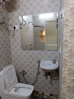 Bathroom in 1 BHK Builder Floor at Kalkaji – for Rent