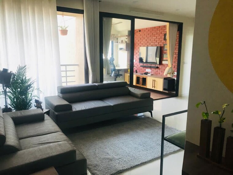 Living Room, shivalik-sharda-park-view 3 Bedroom 1440 Sq.Ft. Apartment In Shela Ahmedabad 10269177