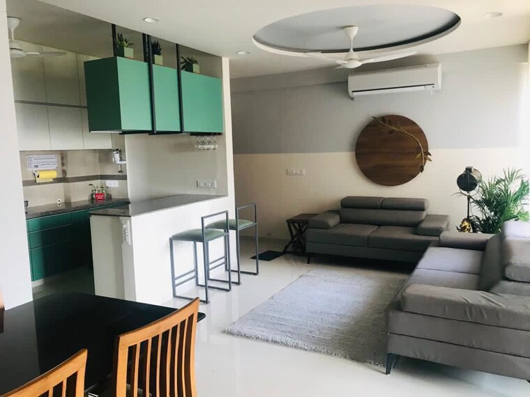 Living Room, shivalik-sharda-park-view 3 Bedroom 1440 Sq.Ft. Apartment In Shela Ahmedabad 10269177