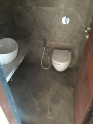 Bathroom in 1 BHK Apartment at Sethia Green View, Goregaon West – for Rent