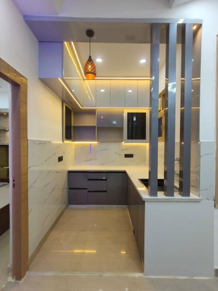 Kitchen, aps-apartment 2 Bedroom 985 Sq.Ft. Builder Floor In Indrapuram Ghaziabad 10415064