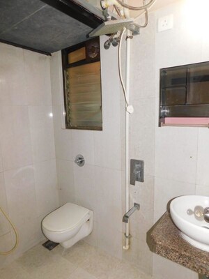 Bathroom in 1.5 BHK Apartment at Eff Jumbo Darshan CHS, Andheri East – for Rent