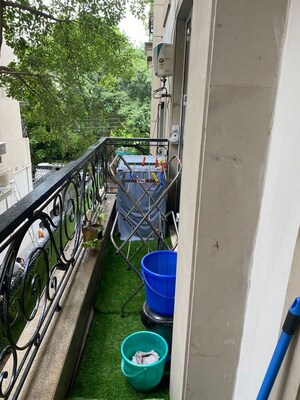 Balcony in Studio Apartment at Panchsheel Park – for Rent
