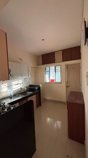 Kitchen in 3 BHK Apartment at SRK Suvarnapushpa, Sahakar Nagar – for Rent