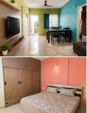 Living Room in 2 BHK Apartment at Aashish Jk Apartments, Thubarahalli – for Rent