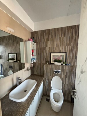 Bathroom in 3 BHK Apartment at Shapoorji Pallonji Vicinia, Powai – for Rent