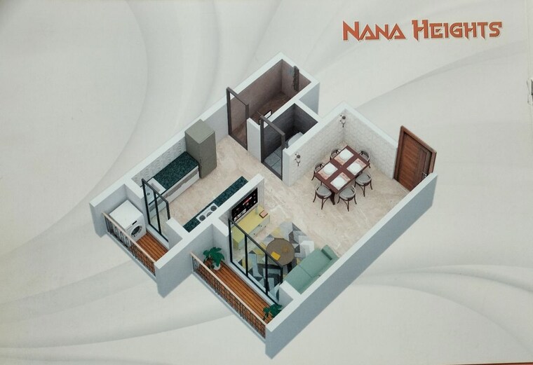Floor Plan, palghar 1 Bedroom 390 Sq.Ft. Apartment In Palghar Palghar 10415475