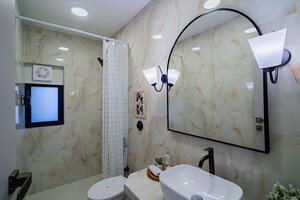 Bathroom in 3 BHK Apartment at Hiranandani Gardens Lake Castle, Powai – for Sale