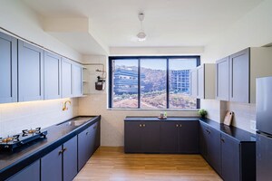 Kitchen in 3 BHK Apartment at Hiranandani Gardens Lake Castle, Powai – for Sale