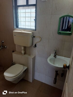 Bathroom in 3 BHK Apartment at Puranik Aldea Annexo, Baner – for Rent