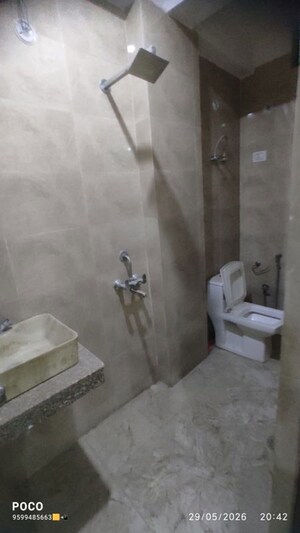 Bathroom in 2 BHK Builder Floor at Mehrauli – for Rent