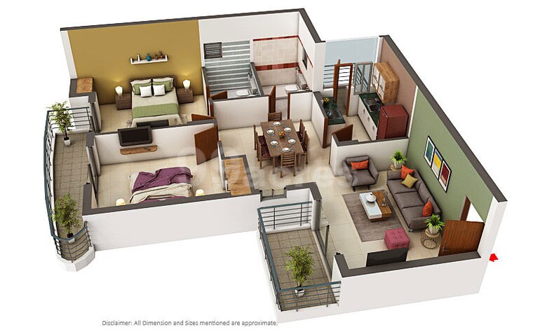 Floor Plan, eldeco-accolade 3 Bedroom 2122 Sq.Ft. Apartment In Sohna Sector 2 Gurgaon 10416497