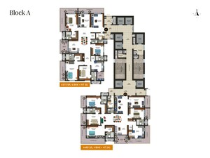 Floor Plan in 3 BHK Apartment at Chanda Nagar – for Sale