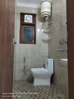 Bathroom in 1 BHK Builder Floor at Chattarpur – for Rent