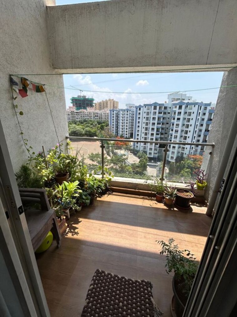 Balcony, gera-park-view 2 Bedroom 800 Sq.Ft. Apartment In Kharadi Pune 10416843