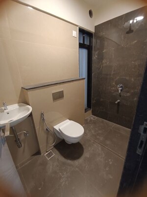 Bathroom in 2 BHK Apartment at Ajmera Boulevard, Malad West – for Rent