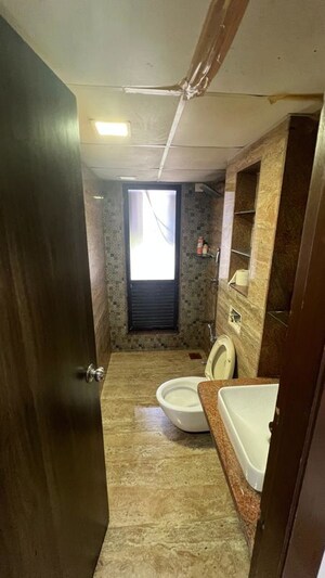 Bathroom in 3 BHK Apartment at Nav Palmyra Apartment, Khar West – for Rent