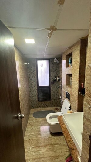 Bathroom in 3 BHK Apartment at Nav Palmyra Apartment, Khar West – for Rent