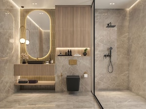 Bathroom in 3 BHK Builder Floor at Anand Niketan – for Sale