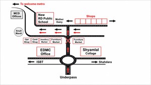  Shop – Map Location View at Naveen Shahdara - for Sale