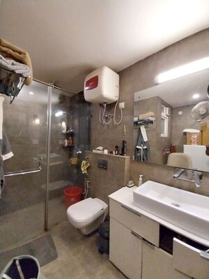 Bathroom in 4 BHK Builder Floor at Sushant Lok I – for Rent