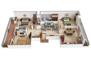 Floor Plan in 3 BHK Builder Floor at Raj One Good Earth, Sector 71 – for Sale